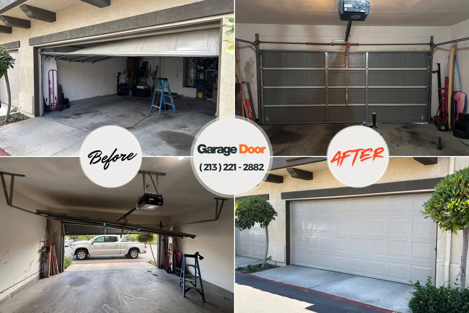 Before and after: garage door repair 43701